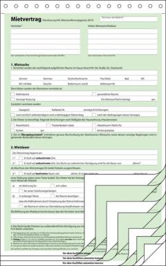 Mietvertrag A4 hoch selbdurchschreibend 4x2 Blatt