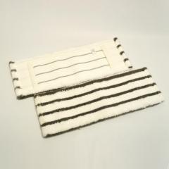 Mikrofasermopp 50 cm | grau/weiß,  _ Mikrofaser-Mopp mit grauen Borsten-Streifen, Aufnahme: Tasche