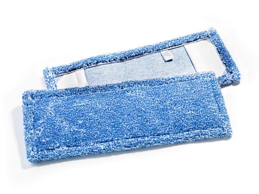 Mikrofasermopp "PREMIUM" blau/weiß meliert | 50 cm <br>Mikrofaser Plüsch, Aufnahme: Tasche