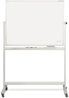 Mobiles Whiteboard CC, emalliert 1200 x 900mm, Alurahmen