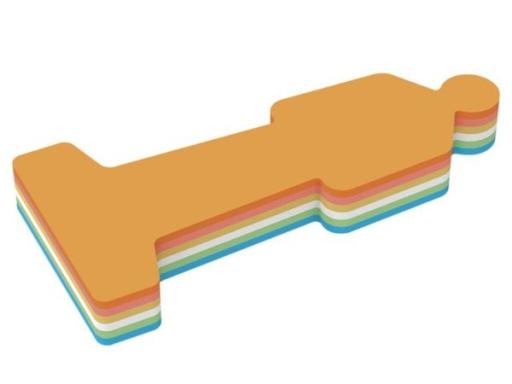 Moderationskarten Mensch fb.sort. 9x20cm 120St.