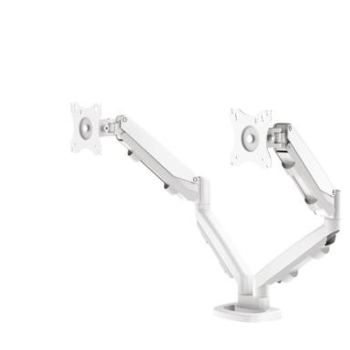 Monitorarm Eppa Doppelarm, weiß mühelose Einstellung durch Gasfeder,