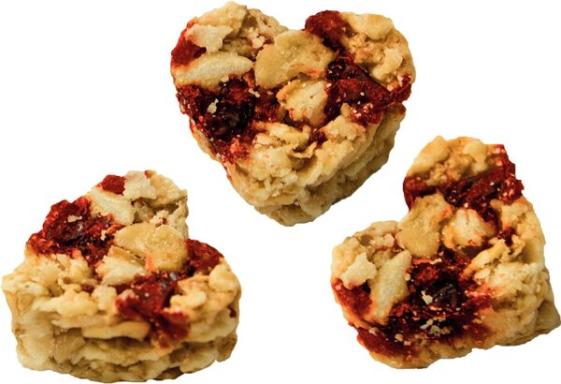 Müsli-Herzen Cranberry, 30 g, mit Haferflocken