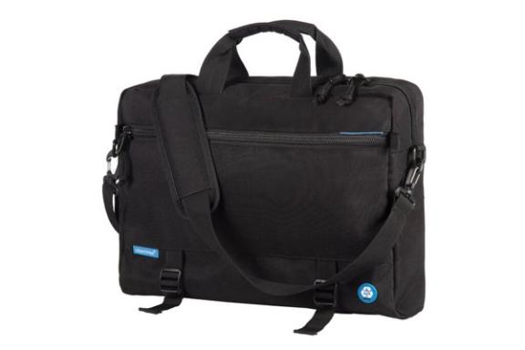 Multifunktionstasche RPET 3 in 1 schwarz, großes Hauptfach, Laptopfach