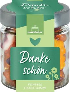 Naschlabor Fruchtgummi "Dankeschön" 120g Glas