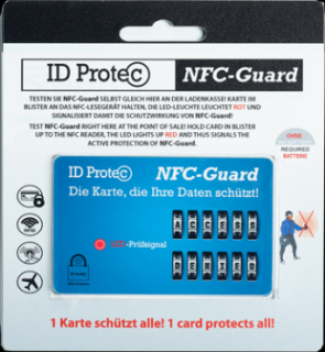 NFC-Guard RFID Schutzkarte mit LED für mehrere Karten