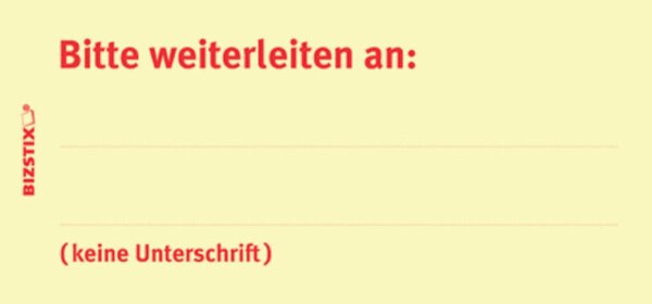 Haftnotizen 75 x 35 mm, gelb Bitte weiterleiten an..