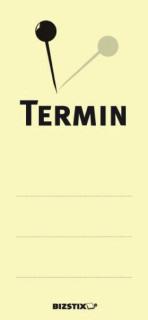 Haftnotizen 75 x 35 mm, gelb Termin