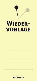 Haftnotizen 75 x 35 mm, gelb Wiedervorlage