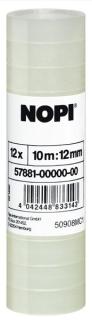 NOPI Transparent Klebefilm 10m x 12mm 