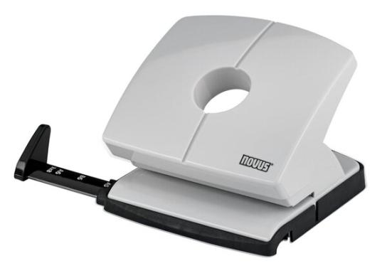 NOVUS 60-B22004 Bürolocher Locher B220 mit AS 20Blatt grau Grau 20 Bl. (80 g/m²)