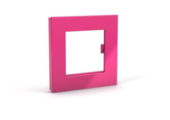 NOVUS DAHLE Dahle Magnet Mega Magnet Square XL, pink, 75 x 75 mm, inkl. Fotohal
