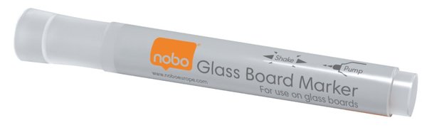 Nobo Glas-Whiteboardmarker weiß 