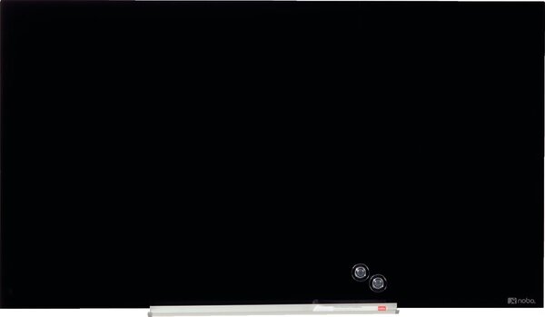 Nobo Whiteboard Glas 31"38x68cm schwarz, magnetisch aus gehärtem
