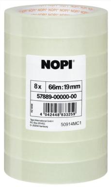 Nopi Transparent Klebefilm 66m x 19mm 