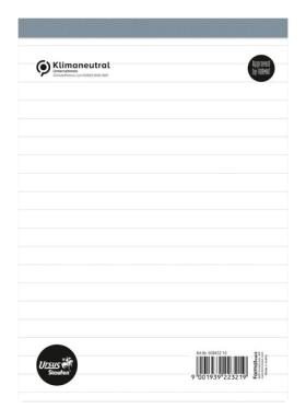 Notizblock ohne Deckblatt, A5, 50 Blatt, liniert, 60g/qm