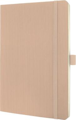 Notizbuch Conceptum, 135x210x14mm, 80g, Hardcover, beige, kariert, 194 S.