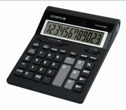 OLYMPIA LCD 612 SD Taschenrechner schwarz