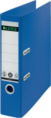 Ordner 180°, Recycle, DIN A4, 80 mm breit, blau, selbstklebendes Rücken-