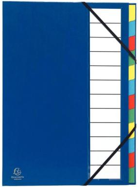 Ordnungsmappe 12 Fächer blau 