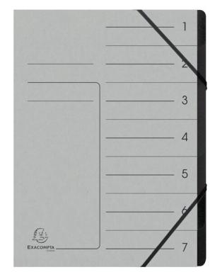 Ordnungsmappe Colorspan 7 Fächer, grau innen schwarz
