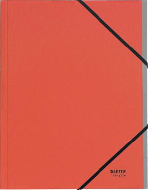 Ordnungsmappe Recycle, DIN A4, 6 Fächer, rot, aus 430 g/qm Karton,