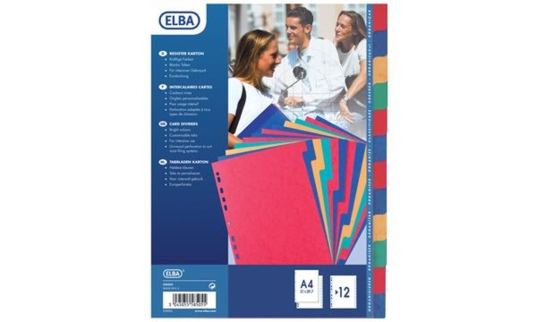 Oxford Karton-Register, blanko, DIN A4, marmoriert,12-teilig (33524700