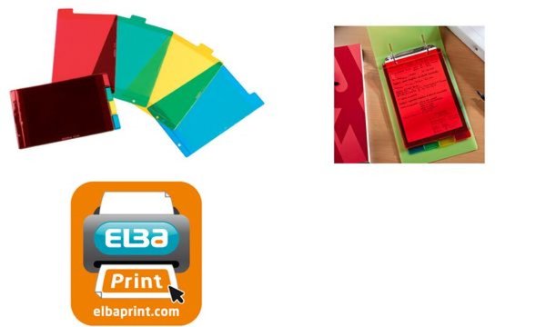 Oxford Kunststoff-Register, blanko, farbig, PVC, A5 quer (61171804)