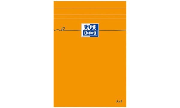Oxford Notizblock, 110 x 170 mm, ka riert, 80 Blatt, orange (5401485)