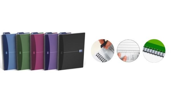 Oxford Office Spiralbuch, DIN A5, k ariert, 90 Blatt, Karton (5401044)