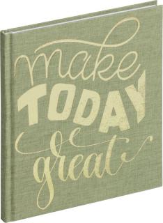 Notizbuch, blanko Papier, grün Feel good books today, 128 Seiten