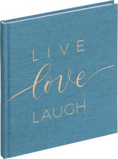 Notizbuch, blanko Papier, blau Feel good books live, 128 Seiten