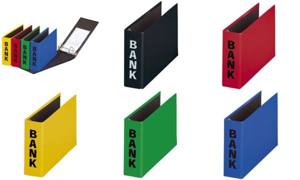 PAGNA Bankordner Basic Colours, f ür Kontoauszüge, schwarz (64080101)