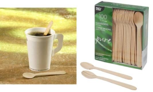 PAPSTAR Holz-Kaffeelöffel pure, L änge: 110 mm, 100er (6410085)