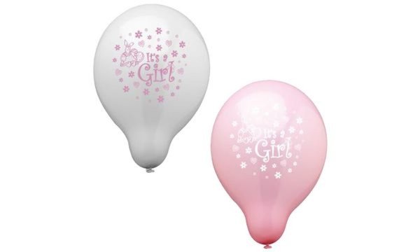 PAPSTAR Luftballons Its a Girl, rosa/weiß sortiert (6419344)