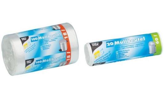 PAPSTAR Mülleimerbeutel HDPE, 18 Li ter, weiß (6412089)