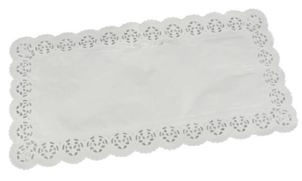 PAPSTAR Tortenspitze, eckig, 400 x 200 mm, weiß (6412724)