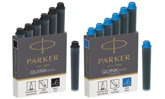 PARKER Tintenpatrone Parker QUINK Mini Blau 6 Stück