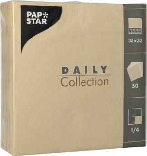 Servietten,32x32cm,1/4Falz,sand DAILY Collection