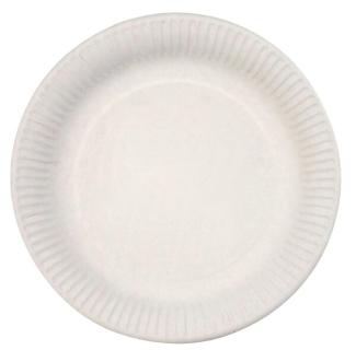 Pappteller rund, 18cm, aus 100% Frischfaserkarton, kompostierbar