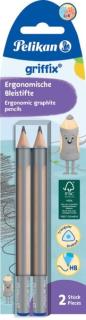 Bleistifte griffix, Härte: HB, 2er, für Links- und Rechtshänder, Mine: