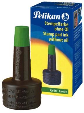 PELIKAN Stempelfarbe 28ml Grün, Kunststoffflasche