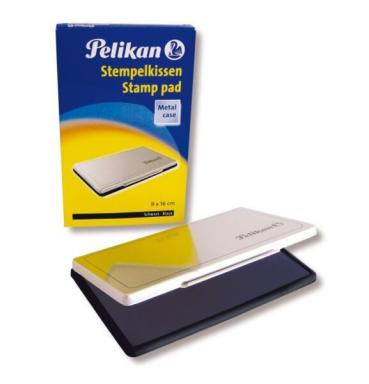 PELIKAN Stempelkissen 9 x 16 cm Schwarz, Metallic-Gehäuse