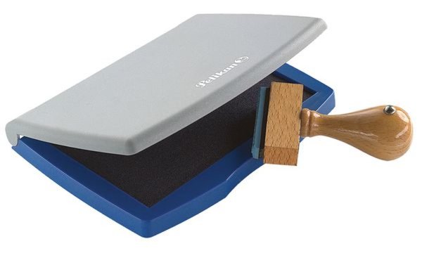 PELIKAN Stempelkissen Gr. 3E (B)70 x (T)50 mm, blau im Kunststoff-Gehäuse (beso