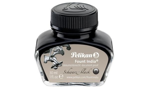 PELIKAN Tinte "Fount India", schwarz, im Glas deckend und lichtbeständig, dokum