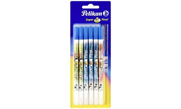 PELIKAN Tintenlöscher Super Pirat 850F/B, 6er Blisterkarte zwei Spitzen - lösch