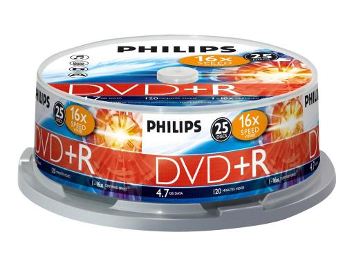 PHILIPS DVD+R 4.7GB 25er Spindel