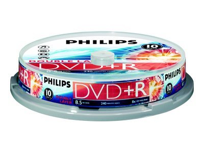 PHILIPS DVD+R Double Layer 8x, 10er Spindel (DR8S8B10F/00)