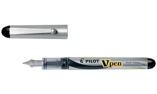 PILOT Einweg-Füllhalter V-Pen Silve r, grün (331246100)