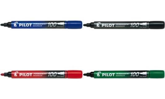 PILOT Permanent-Marker 100, Rundspi tze, grün (5054384)